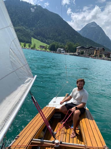Florian Narr sailing Frou, Achensee, Tirol, Austria